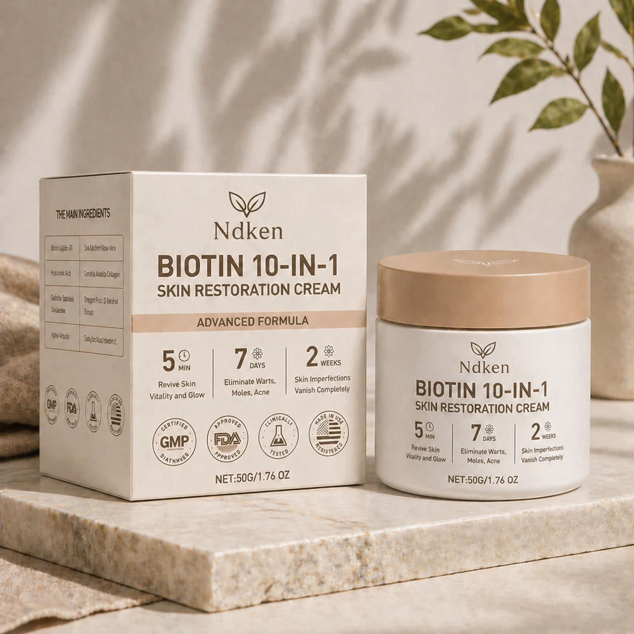 Ndken® Biotin 10-in-1 Skin Restoration Cream