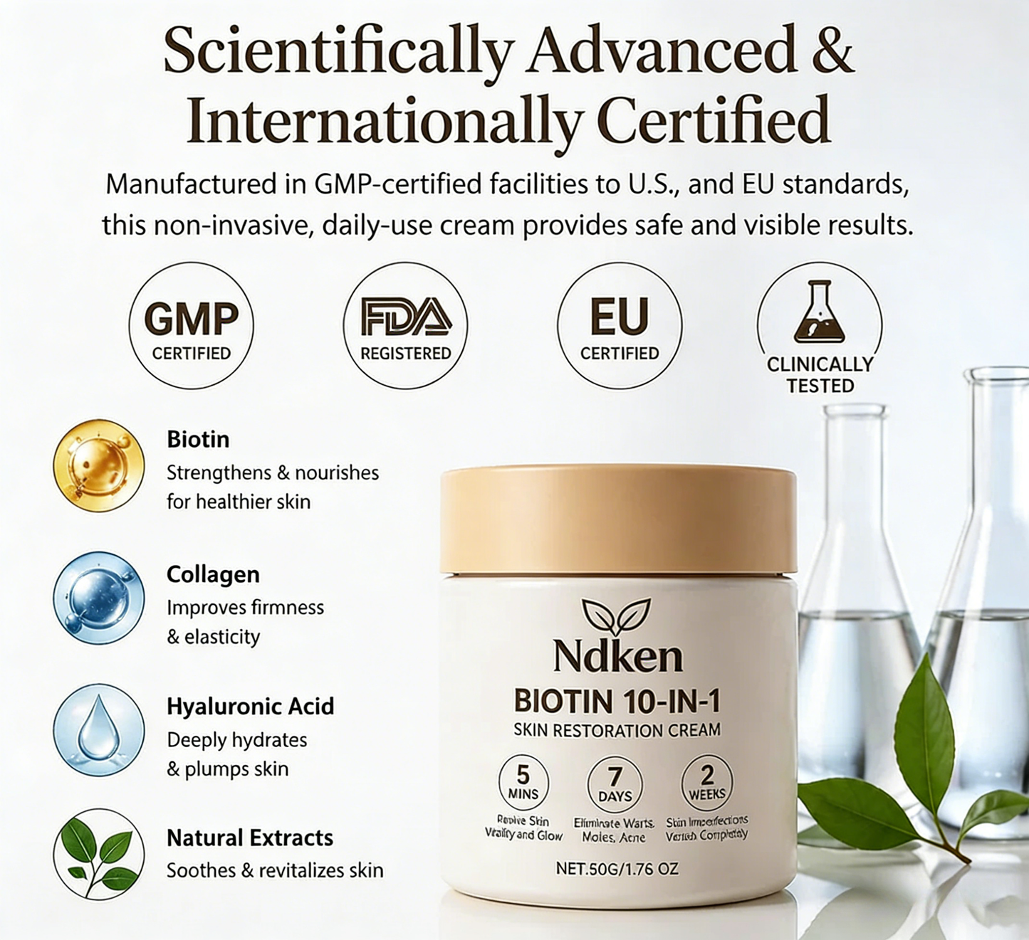 Ndken® Biotin 10-in-1 Skin Restoration Cream