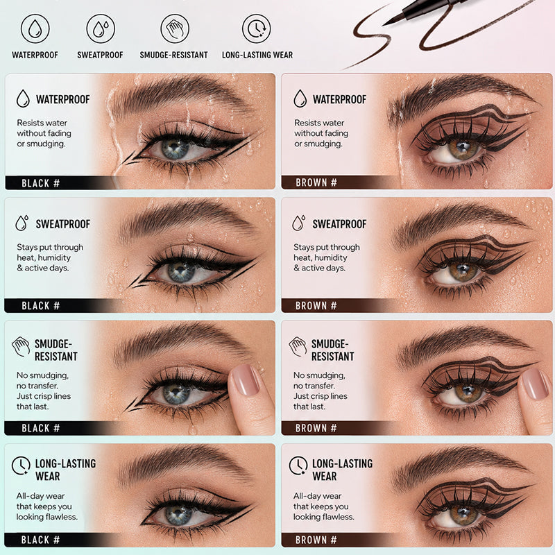 🥳2026 HOT SALE🥳💞50K+ SOLD!👁️💧 BUY 1 GET 1 FREE! Waterproof Liquid Eyeliner🖌️✨